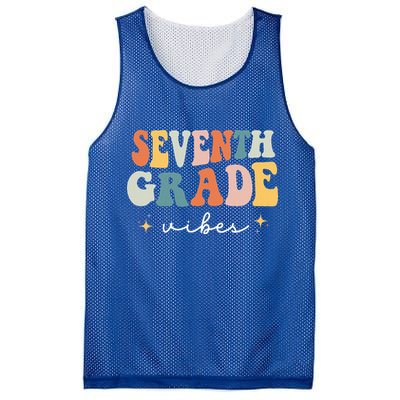 Back To School Seventh Grade Vibes Retro 7th Grade Teacher Mesh Reversible Basketball Jersey Tank