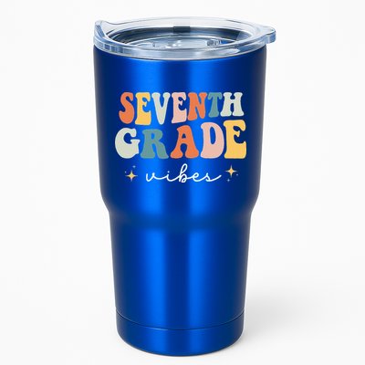 Back To School Seventh Grade Vibes Retro 7th Grade Teacher Tumbler