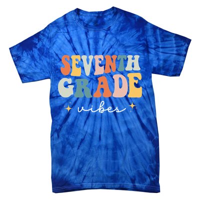 Back To School Seventh Grade Vibes Retro 7th Grade Teacher Tie-Dye T-Shirt