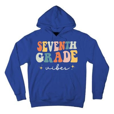 Back To School Seventh Grade Vibes Retro 7th Grade Teacher Tall Hoodie