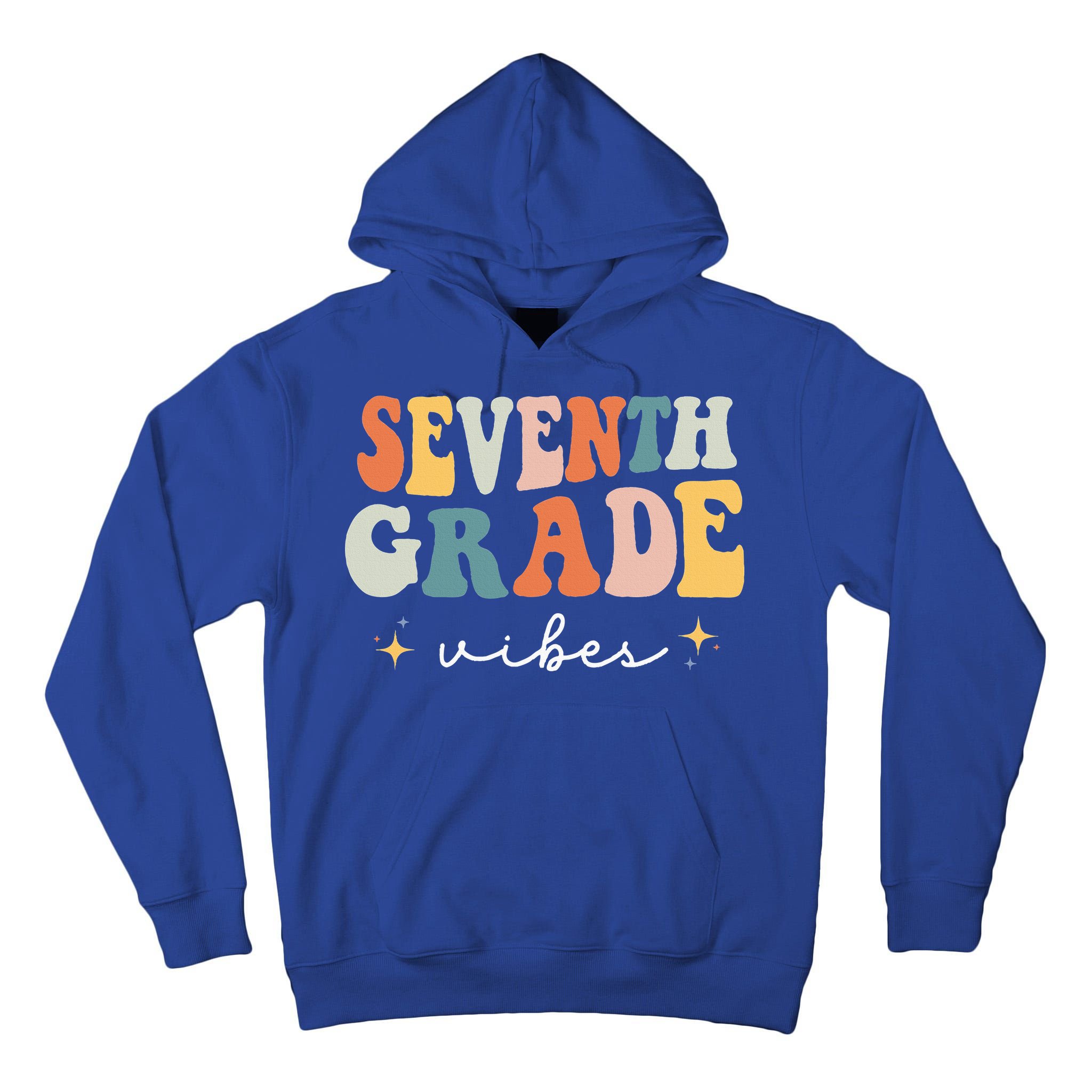 Back To School Seventh Grade Vibes Retro 7th Grade Teacher Tall Hoodie
