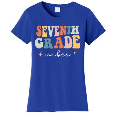 Back To School Seventh Grade Vibes Retro 7th Grade Teacher Women's T-Shirt