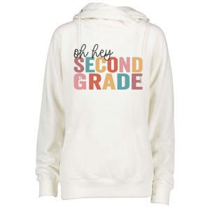 Back To School Students Teacher Oh Hey 2nd Second Grade Womens Funnel Neck Pullover Hood