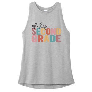 Back To School Students Teacher Oh Hey 2nd Second Grade Ladies PosiCharge Tri-Blend Wicking Tank