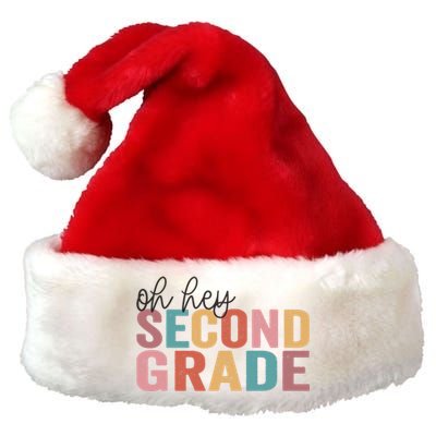 Back To School Students Teacher Oh Hey 2nd Second Grade Premium Christmas Santa Hat