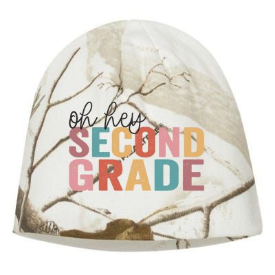 Back To School Students Teacher Oh Hey 2nd Second Grade Kati - Camo Knit Beanie