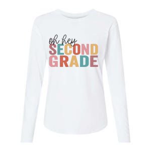 Back To School Students Teacher Oh Hey 2nd Second Grade Womens Cotton Relaxed Long Sleeve T-Shirt