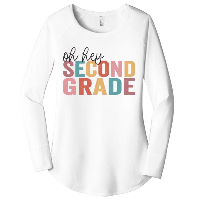 Back To School Students Teacher Oh Hey 2nd Second Grade Women's Perfect Tri Tunic Long Sleeve Shirt