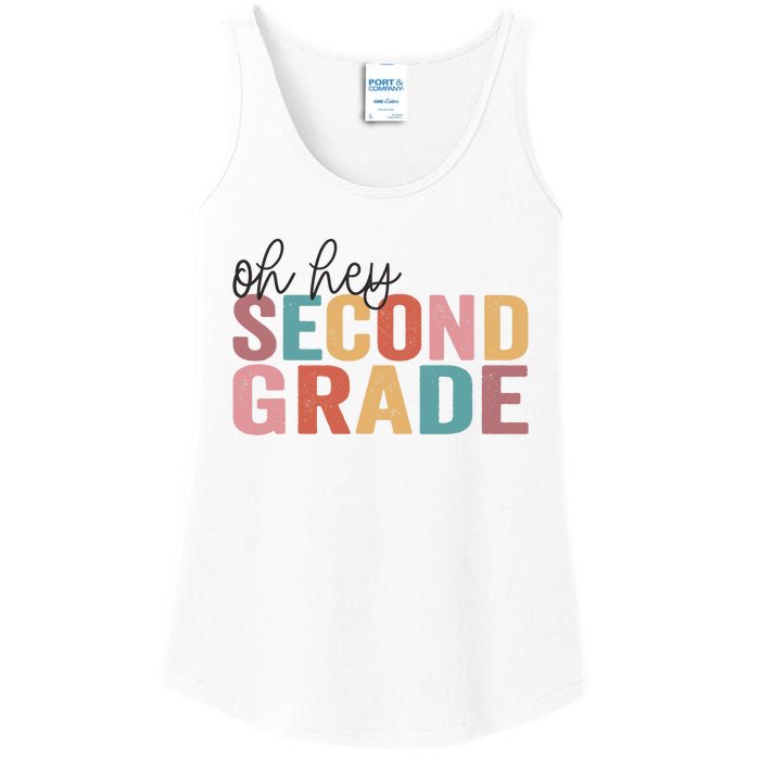 Back To School Students Teacher Oh Hey 2nd Second Grade Ladies Essential Tank