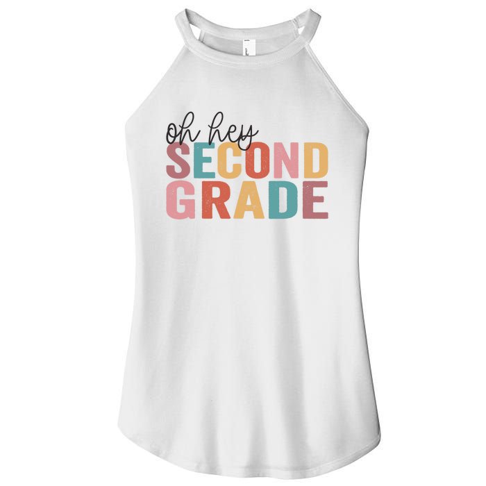 Back To School Students Teacher Oh Hey 2nd Second Grade Women's Perfect Tri Rocker Tank