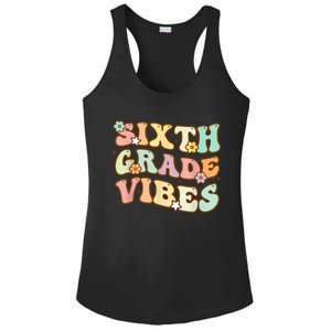 Back To School Sixth Grade Vibes Student Teacher Retro Gift Ladies PosiCharge Competitor Racerback Tank