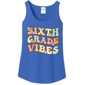 Back To School Sixth Grade Vibes Student Teacher Retro Gift Ladies Essential Tank