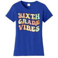 Back To School Sixth Grade Vibes Student Teacher Retro Gift Women's T-Shirt