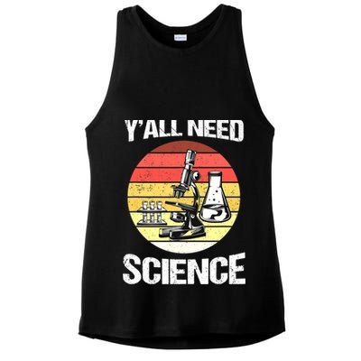 Back To School Y'all Need Science Teacher Ladies PosiCharge Tri-Blend Wicking Tank