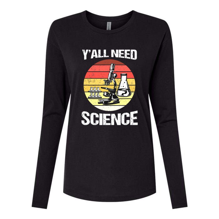 Back To School Y'all Need Science Teacher Womens Cotton Relaxed Long Sleeve T-Shirt