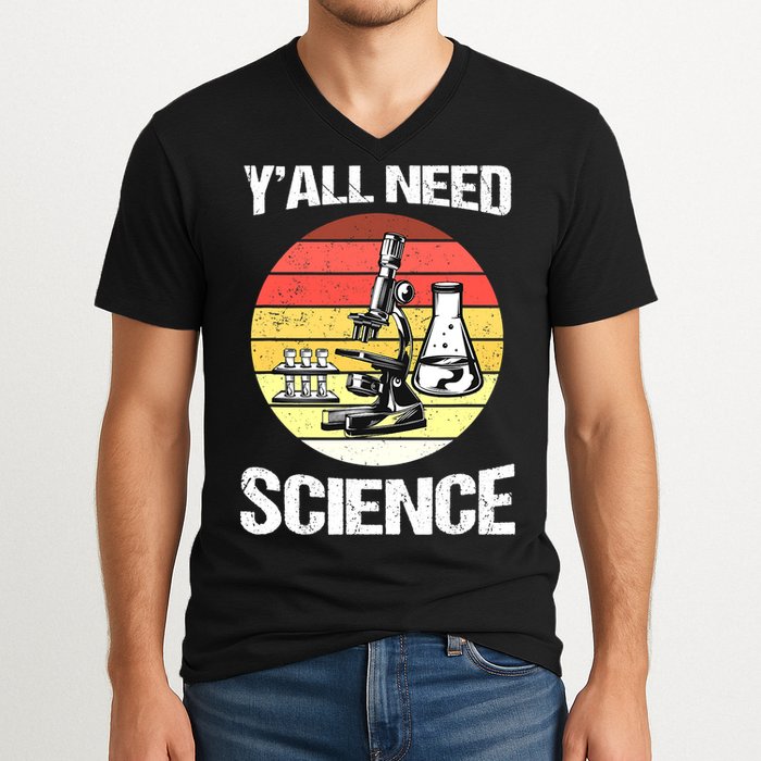 Back To School Y'all Need Science Teacher V-Neck T-Shirt