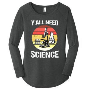 Back To School Y'all Need Science Teacher Women's Perfect Tri Tunic Long Sleeve Shirt