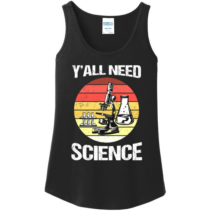 Back To School Y'all Need Science Teacher Ladies Essential Tank