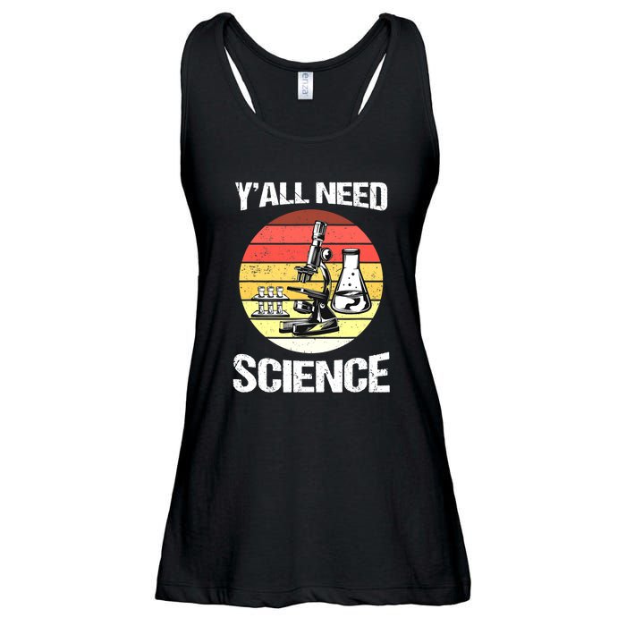 Back To School Y'all Need Science Teacher Ladies Essential Flowy Tank