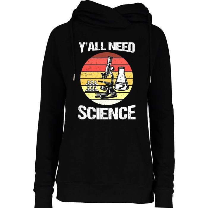 Back To School Y'all Need Science Teacher Womens Funnel Neck Pullover Hood