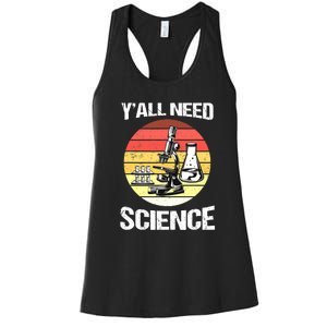 Back To School Y'all Need Science Teacher Women's Racerback Tank