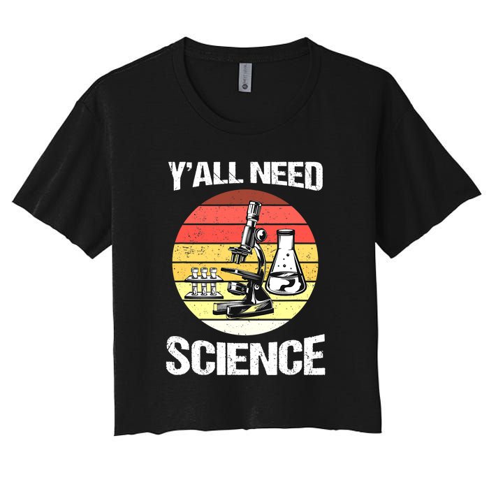 Back To School Y'all Need Science Teacher Women's Crop Top Tee