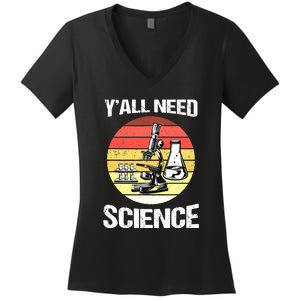 Back To School Y'all Need Science Teacher Women's V-Neck T-Shirt