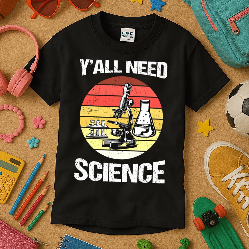 Back To School Y'all Need Science Teacher Kids T-Shirt