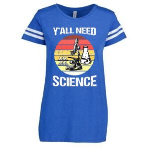 Back To School Y'all Need Science Teacher Enza Ladies Jersey Football T-Shirt