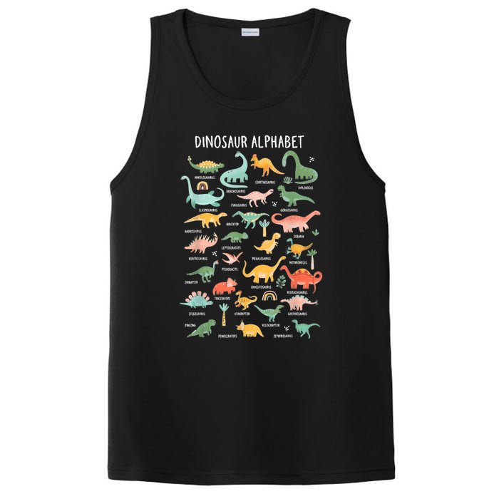 Back To School Types Of Dinosaurs Alphabet Identification PosiCharge Competitor Tank