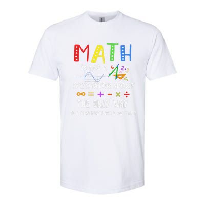 Back To School Math Is Not A Spectator Sport Math Teacher Softstyle CVC T-Shirt