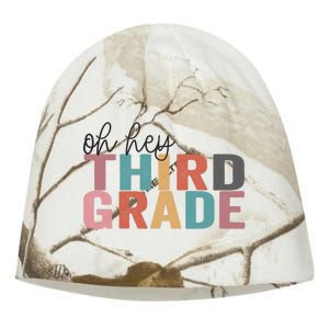 Back To School Students Teacher Oh Hey 3rd Third Grade Kati - Camo Knit Beanie