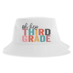 Back To School Students Teacher Oh Hey 3rd Third Grade Sustainable Bucket Hat