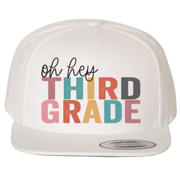 Back To School Students Teacher Oh Hey 3rd Third Grade Wool Snapback Cap