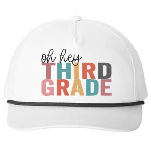 Back To School Students Teacher Oh Hey 3rd Third Grade Snapback Five-Panel Rope Hat