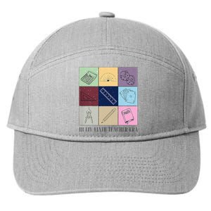 Back To School In My Math Teacher Era Retro Math Pi Day 7-Panel Snapback Hat