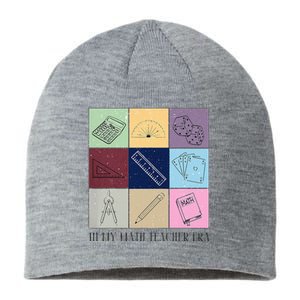 Back To School In My Math Teacher Era Retro Math Pi Day Sustainable Beanie