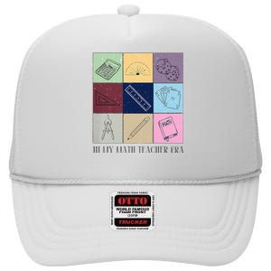 Back To School In My Math Teacher Era Retro Math Pi Day High Crown Mesh Back Trucker Hat