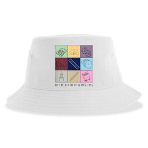 Back To School In My Math Teacher Era Retro Math Pi Day Sustainable Bucket Hat