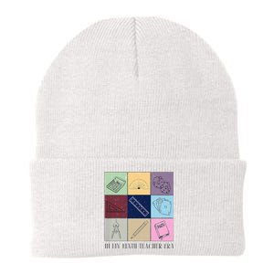 Back To School In My Math Teacher Era Retro Math Pi Day Knit Cap Winter Beanie