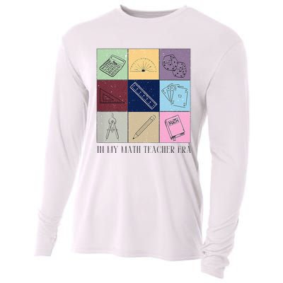 Back To School In My Math Teacher Era Retro Math Pi Day Cooling Performance Long Sleeve Crew