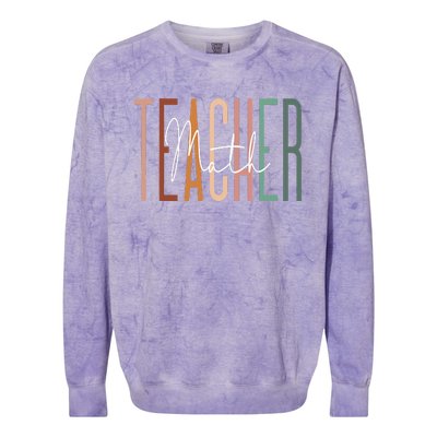 Back To School Its A Good Day To Do Math Teachers Colorblast Crewneck Sweatshirt