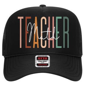 Back To School Its A Good Day To Do Math Teachers High Crown Mesh Back Trucker Hat