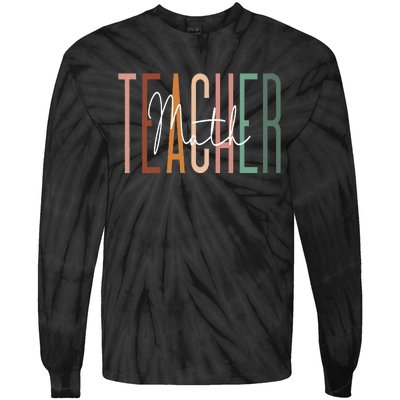 Back To School Its A Good Day To Do Math Teachers Tie-Dye Long Sleeve Shirt