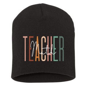 Back To School Its A Good Day To Do Math Teachers Short Acrylic Beanie