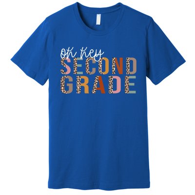 Back To School Students Oh Hey 2Nd Second Grade Leopard Gift Premium T-Shirt