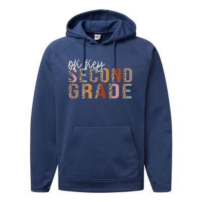 Back To School Students Oh Hey 2Nd Second Grade Leopard Gift Performance Fleece Hoodie