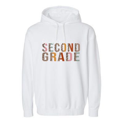 Back To School Students Oh Hey 2Nd Second Grade Leopard Gift Garment-Dyed Fleece Hoodie