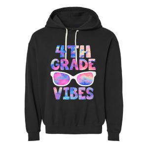 Back To School 4th Grade Vibes First Day Teacher Garment-Dyed Fleece Hoodie