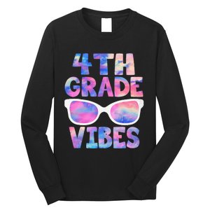 Back To School 4th Grade Vibes First Day Teacher Long Sleeve Shirt